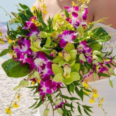 Beautiful Tropical All Orchid Bouquet