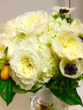 Garden Roses/White Hydrangeas/Enemies/Kumquat Bouquet