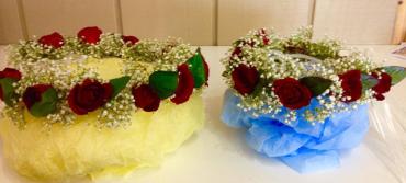 Red Roses & Babies Breath Bridal/Bridesmaid/Flower Girl Halos