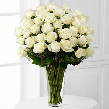 Long Stem White Roses