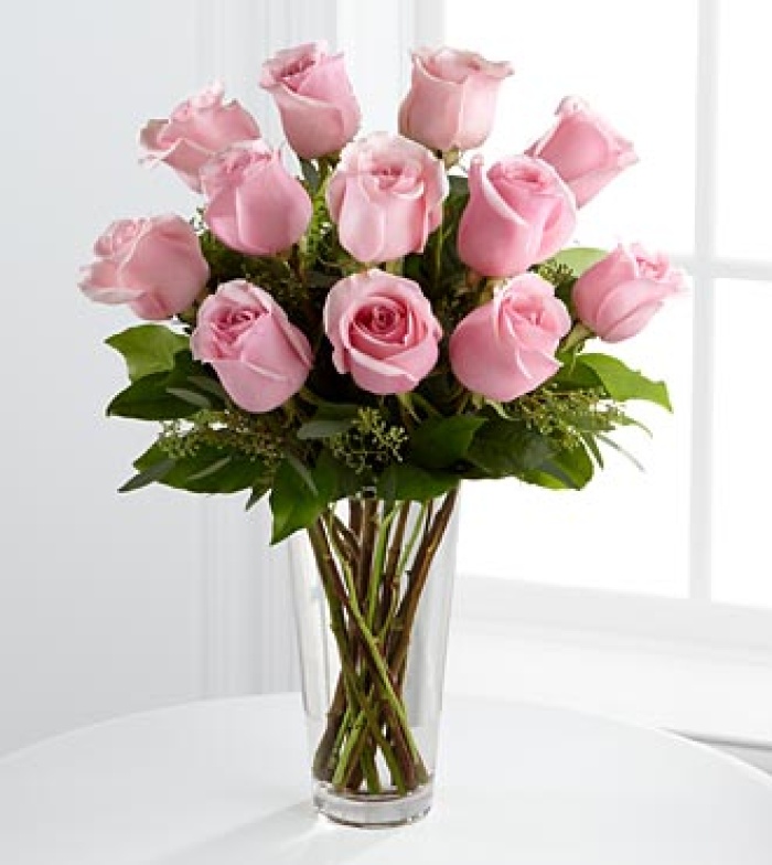 The Long Stem Pink Rose Bouquet