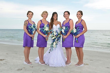 Blue Bom Orchids & Fragrant Stock Flower Large Cascade Bridal Bo