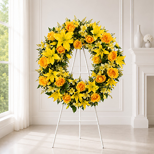 Golden Sunshine Tribute Wreath