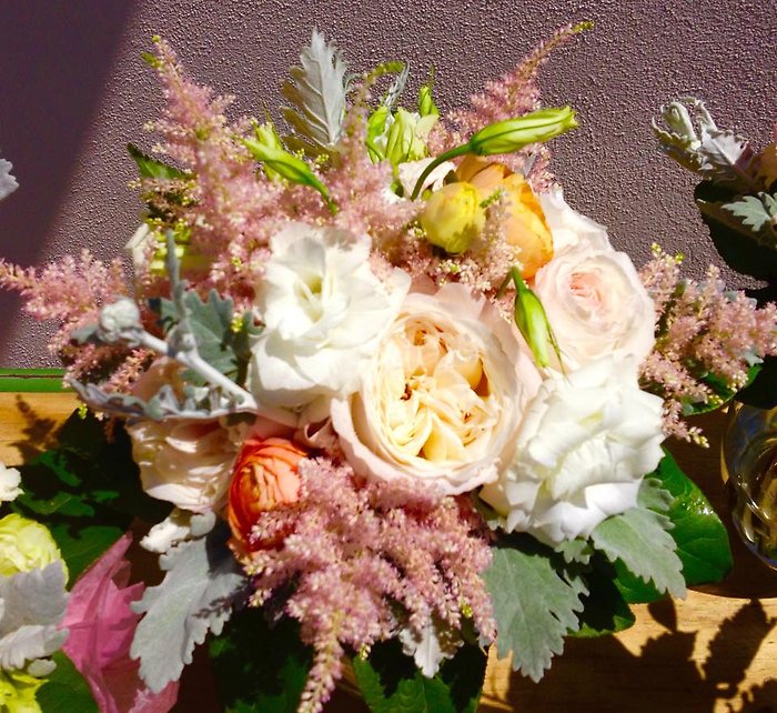 Cabbage Garden Rose/Ranunculus/Astilbe Bouquet