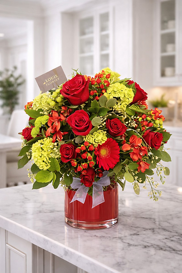 Modern Rose Arrangement by Lou\'s Florist