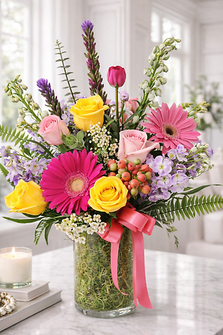 Lou\'s Colorful Birthday Arrangement