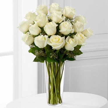 Long Stem White Roses