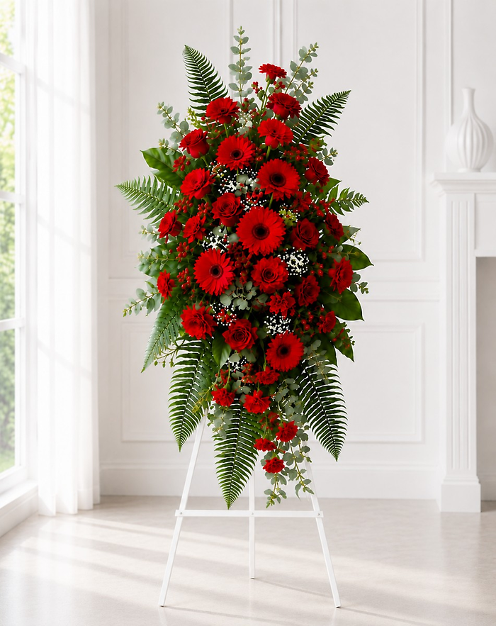 Crimson Remembrance Standing Spray
