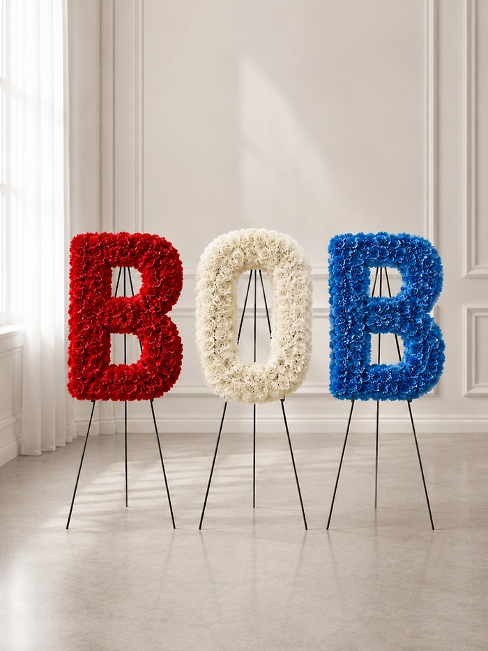 Custom Memorial Flower Letters