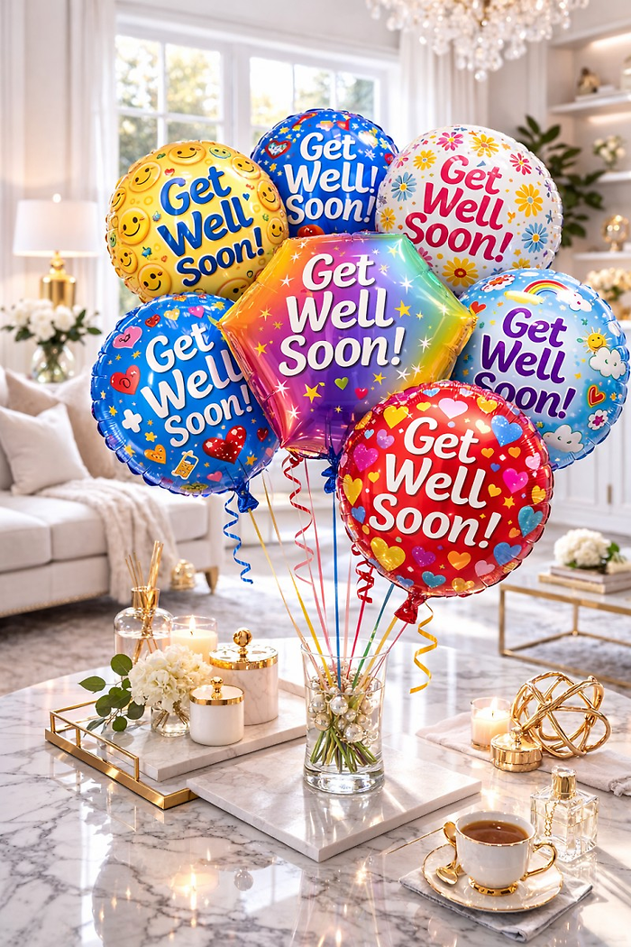 The Get Well Balloon Bunch