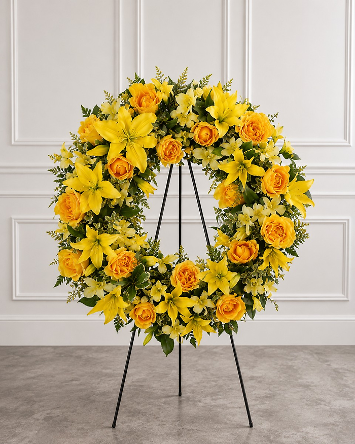 Golden Sunshine Tribute Wreath