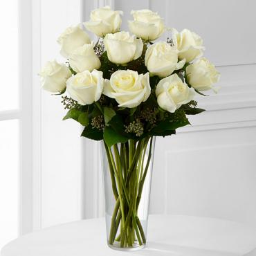 Long Stem White Roses