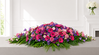Vibrant Harmony Tribute Casket Spray