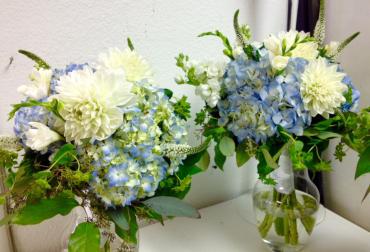 Bridal/Bridesmaids Blue Hydrangea, Dahlia & Veronica