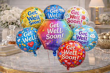 The Get Well Balloon Bunch
