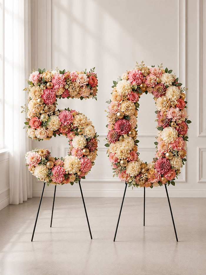 2 Birth Day Flower Letters