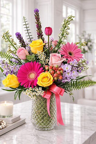 Lou\'s Colorful Birthday Arrangement