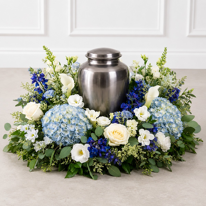Tranquil Blue Urn Tribute