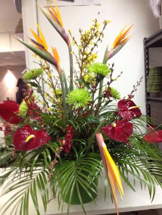 Large Tropical Ceremony Urn Arrangement