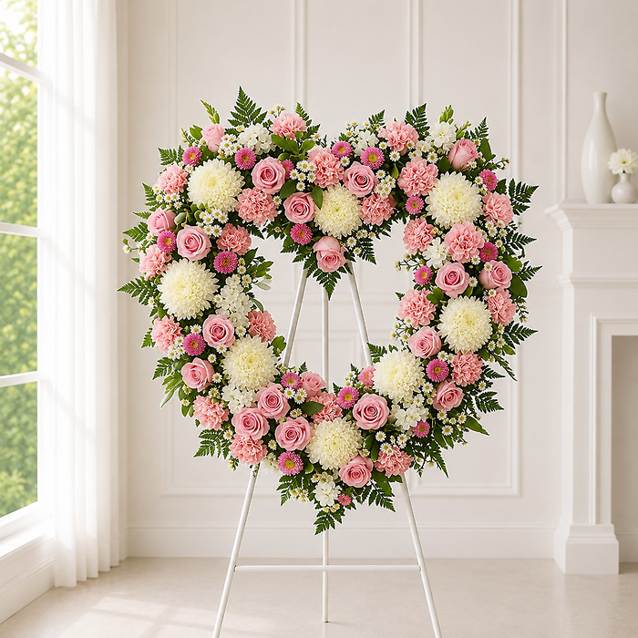 Pink Love Tribute Wreath