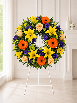 Vibrant Celebration Tribute Wreath
