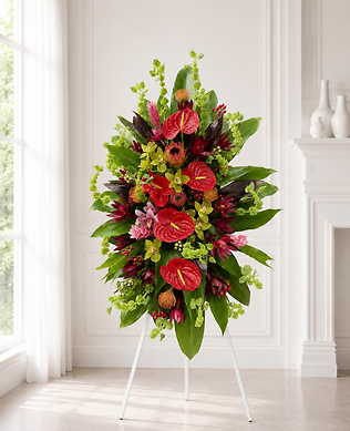 Tropical Sunset Tribute Standing Spray