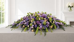 Lavender Serenity Tribute Casket Spray