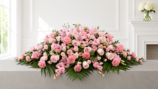 Blush of Grace Tribute Casket Spray