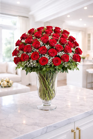 Three Dozen Red Long Stem Roses