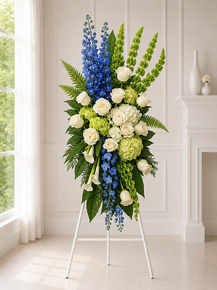Modern Sapphire Tribute Standing Spray