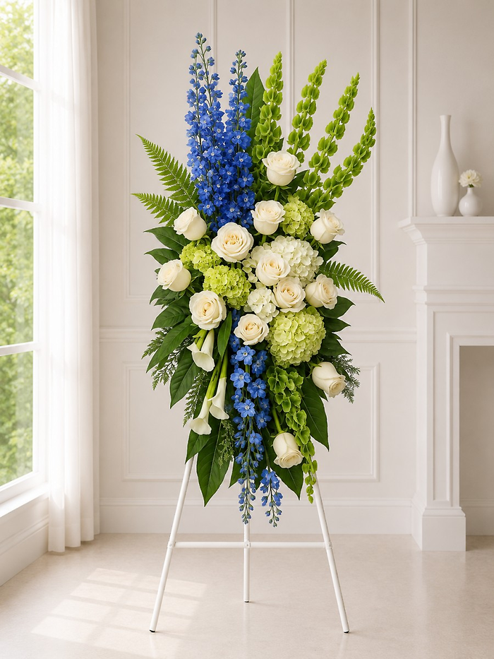 Modern Sapphire Tribute Standing Spray