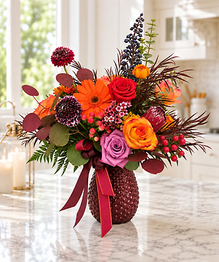 Crimson Harvest Autumn Arrangement