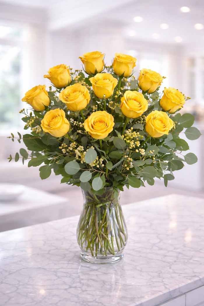 Long Stem Yellow Roses