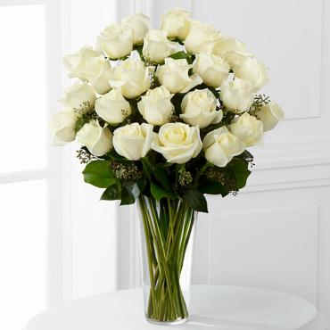 Long Stem White Roses