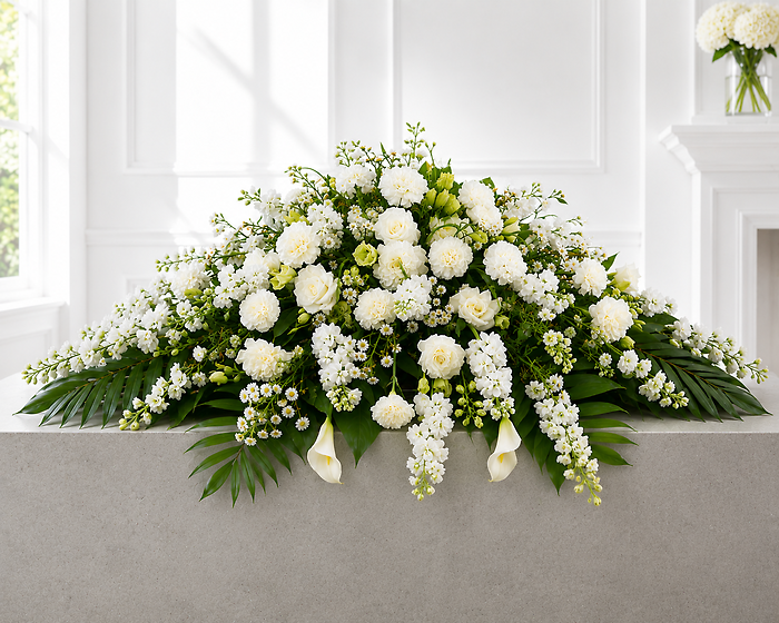 Peaceful Garden Tribute Casket Spray