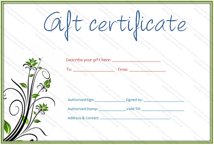 Gift Certificate