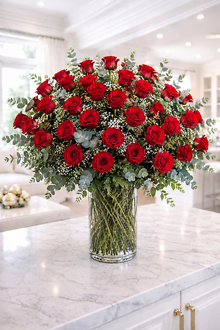 Four Dozen Red Long Stem Roses